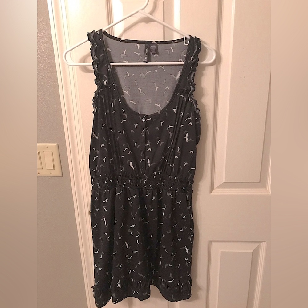 Tilly’s Full Tilt Black Ruffle Bird Dress (Large)